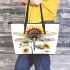 A watercolor illustration of dragonfly with sunflowers leather Chic Stylish Tote Bag & Women Totes: Perfect Gift for Girlfriend | Crossbody, Purse, Handbag