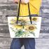 A watercolor illustration of dragonfly with sunflowers leather Chic Stylish Tote Bag & Women Totes: Perfect Gift for Girlfriend | Crossbody, Purse, Handbag