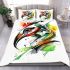 Abstract animal large abstract shapes around the creature bedding set