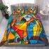 Abstract art in the style of cubism bedding set