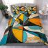 Abstract art painting with geometric shapes and lines bedding set