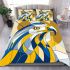 Abstract art vector graphic of an eagle bedding set