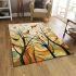 Abstract birds in unity area rugs carpet