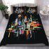 Abstract cityscape made of geometric shapes bedding set