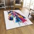 Abstract colorful horse head area rugs carpet
