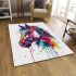 Abstract colorful horse head area rugs carpet