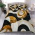 Abstract composition of circles and lines in black bedding set