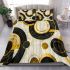 Abstract composition of circles and lines in black bedding set