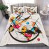 Abstract composition of colorful circles and lines bedding set