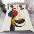 Abstract composition of two spheres bedding set