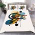 Abstract composition with geometric shapes bedding set