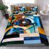 Abstract composition with geometric shapes bedding set