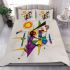 Abstract composition with geometric shapes bedding set