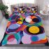 Abstract composition with geometric shapes and vibrant colors bedding set