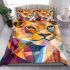 Abstract cubist lioness with simple shapes and lines bedding set