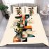 Abstract design with geometric shapes and organic forms bedding set