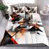 Abstract digital artwork with geometric shapes bedding set