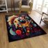 Abstract eye and dynamic shapes area rugs carpet