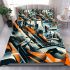 Abstract futuristic cityscape vector illustration bedding set