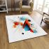 Abstract geometric composition area rugs carpet