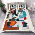 Abstract geometric shapes lines and curves bedding set