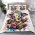 Abstract graffiti art in the style of victor bedding set