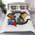 Abstract graffiti minimalist style bedding set