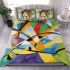 Abstract modern painting of the toucan bird bedding set