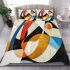 Abstract modern painting with shapes and lines bedding set