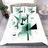 Abstract modern typography with geometric shapes and forms bedding set