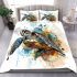 Abstract ocean turtle bedding set