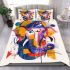 Abstract painting in the style of abstract graffiti bedding set