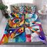 Abstract painting in the style of kandinsky bedding set