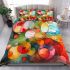 Abstract painting of circles and spheres bedding set