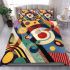 Abstract painting of colorful circles and lines bedding set