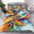 Abstract painting of colorful shapes and circles bedding set