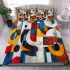 Abstract painting with various shapes bedding set