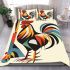 Abstract rooster with simple shapes and lines bedding set