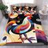 Abstract rooster with simple shapes and lines bedding set