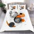 Abstract shapes in black bedding set