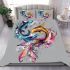 Abstract two fish in an underwater dance bedding set
