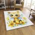 Adorable baby honey bee with big eyes area rugs carpet