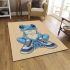 Adorable sitting blue tree frog wearing sneakers area rugs carpet