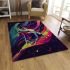 An artistic illustration of a frog in vibrant colors area rugs carpet