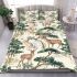 An illustration of deers in the forest with waterfalls bedding set