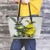 And yellow grinchy smile toothless like rabbit toothless leather tote bag