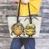 And yellow grinchy smile toothless like rabbit toothless leather tote bag