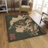 Anthropomorphic frog smoking area rugs carpet