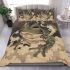 Anthropomorphic frog smoking bedding set