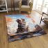 Autumn serenity a dog's contemplation area rugs carpet